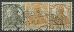 Deutsches Reich 1916/17 Germania 98/100 Gestempelt - Gebruikt