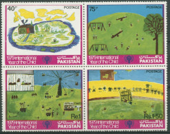 Pakistan 1979 Jahr Des Kindes: Kinderzeichnungen 496/99 ZD Postfrisch (C6867) - Pakistan