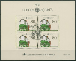 Portugal - Azoren 1988 Europa CEPT Transportmittel Block 9 Gestemp. (C90940) - Azores