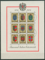 Österreich 1977 1000 Jahre Österreich Wappen Block 4 Gestempelt (C16454) - Blocks & Sheetlets & Panes