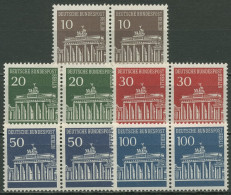 Berlin 1966 Brandenburger Tor Bogenmarken Waagerechte Paare 286/90 Postfrisch - Unused Stamps