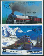 Bhutan 1987 CAPEX '87: Kanadische Lokomotiven Block 143/44 Postfrisch (C30094) - Bhoutan