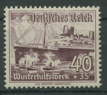 Deutsches Reich 1937 WHW Schiffe 659 Postfrisch, Kl. Einriß (R19100) - Ongebruikt