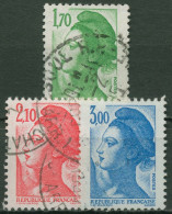 Frankreich 1984 Freimarke Liberté Gemälde Eugéne Delacroix 2454/56 A Gestempelt - Used Stamps