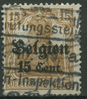 Landespost In Belgien 1916/18 Germania Mit Aufdruck 15 II Gestempelt - Occupation 1914-18