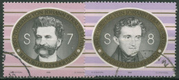 Österreich 1999 Komponisten Johann Strauß Sohn Und Vater 2285/86 Gestempelt - Used Stamps