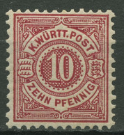 Württemberg 1875 Weiße Ziffern Im Kreis 46 C Postfrisch - Mint
