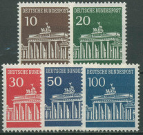 Bund 1966 Bauwerke Brandenburger Tor, Glänzende Gummierung 506/10 V Postfrisch - Unused Stamps