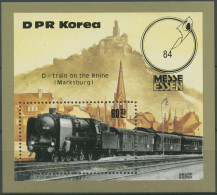 Korea (Nord) 1984 Messe ESSEN Eisenbahn Lokomotive Block 177 Postfrisch (C98022) - Korea, North