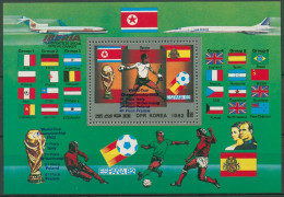 Korea (Nord) 1982 Fußball-WM Spanien Block A 118 A Postfrisch (C98015) - Corée Du Nord