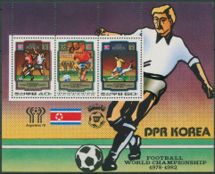 Korea (Nord) 1980 Fußball-WM Spanien & Argentinien Block 79 Postfrisch (C98006) - Korea, North