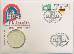 Bund 1991 Philatelia Köln Numisbrief Mit Porzellanmedaille (N643) - Covers & Documents