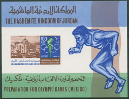 Jordanien 1967 Olympische Sommerspiele'68 Mexiko Block 40 Postfrisch (C98159) - Jordanie