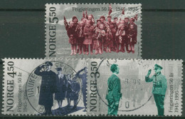 Norwegen 1995 Ende 2. Weltkrieg König Haakon VII. 1178/80 Gestempelt - Used Stamps