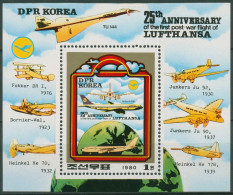 Korea (Nord) 1980 Flugzeuge Lufthansa Airbus A 300 Block 85 Postfrisch (C98060) - Corea Del Norte