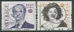 Schweden 2005 König Carl XVI. Gustav & Königin Silvia 2457/58 Gestempelt - Oblitérés