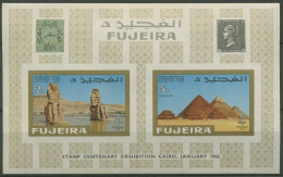 Fujeira 1966 Ägyptische Briefmarken Pyramiden Block 2 B Postfrisch (C98229) - Fujeira