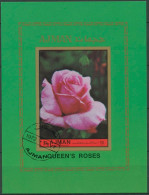 Ajman 1972 Pflanzen Rosen Queen's Roses Block 453 A Gestempelt (C98182) - Adschman