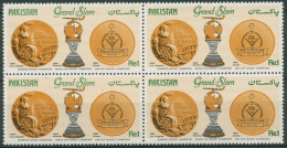 Pakistan 1985 Erfolge Der Hockey-Mannschaft 655 4er-Block Postfrisch (C98147) - Pakistán