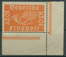 Deutsches Reich 1919 Flugpostmarke 111 A Ecke 4 Postfrisch, Etwas Bügig - Ungebraucht