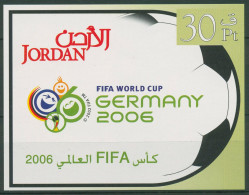 Jordanien 2006 Fußball-WM Deutschland Block 117 Postfrisch (C98160) - Jordanie