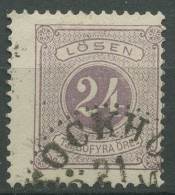 Schweden 1877 Portomarken Ziffernzeichnung Inschrift LÖSEN P 7 B A Gestempelt - Postage Due