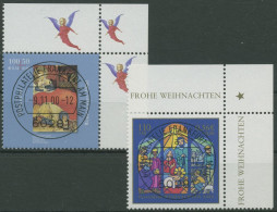 Bund 2000 Weihnachten Transparentbild 2151/52 Ecke 2 Mit TOP-Stempel (E3274) - Gebruikt