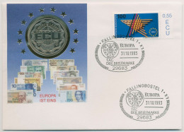 Bund 1993 Europäischer Binnenmarkt Numisbrief Mit 2 1/2 ECU Niederlande (N681) - Sonstige & Ohne Zuordnung