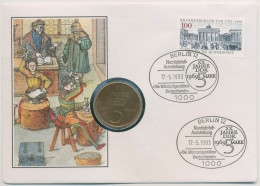 Bund 1993 Münzprägestätten Numisbrief Mit 5 Mark DDR (N678) - Lettres & Documents