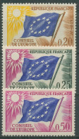 Frankreich 1963 Dienstmarken Europarat Europafahne D 7/9 Postfrisch - Nuovi