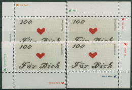 Bund 2000 Grußmarke Stickerei Mit Herz 2138 Alle 4 Ecken Postfrisch (E3251) - Unused Stamps