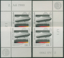 Bund 2000 Luftschiffe Zeppelin 2128 Alle 4 Ecken Postfrisch (E3230) - Neufs