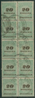 Dt. Reich 1923 Korbdeckel Walzendruck 329 AW 10er-Block Gestempelt (R19856) - Unused Stamps