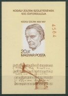 Ungarn 1982 Komponist Zoltan Kodály Block 160 B Postfrisch Geschnitten (C92602) - Blocks & Sheetlets