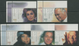 Bund 2000 Schauspieler Rühmann, Gerd Fröbe 2143/47 Ecke 1 Postfrisch (E3256) - Neufs