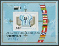 Ungarn 1978 Fußball-WM Argentinien Block 130 B Postfrisch Geschnitten (C18782) - Blocchi & Foglietti