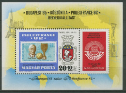 Ungarn 1982 PHILEXFRANCE'82 Wappen Von Paris Block 157 A Postfrisch (C92595) - Blocchi & Foglietti