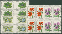 Türkisch-Zypern 1983 Republik Nordzypern, Blumen 138/41 4er-Block Postfrisch - Ungebraucht