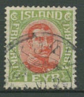 Island 1920 König Christian X. Im Oval 83 Gestempelt - Usati