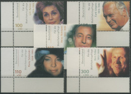 Bund 2000 Schauspieler Rühmann, Gerd Fröbe 2143/47 Ecke 3 Postfrisch (E3258) - Neufs