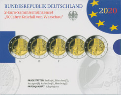 Deutschland 2 Euro 2020 Kniefall V.Warschau Originalsatz Pol.Platte PP (m5792) - Duitsland