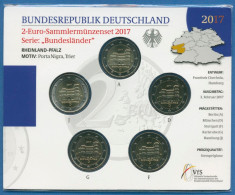 Deutschland 2 Euro 2017 Rheinland-Pfalz Originalsatz St OVP (m1464) - Deutschland