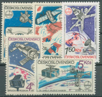 Tschechoslowakei 1980 Weltraumforschung Interkosmos 2558/62 Postfrisch - Unused Stamps