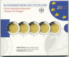 Deutschland 2 Euro 2015 30 J. EU-Flagge Originalsatz Polierte Platte PP (m1724) - Duitsland