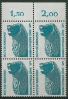 Bund 1990 Sehenswürdigkeiten SWK Mit Oberrand 1448 U 4er-Block OR Postfrisch - Unused Stamps