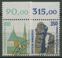 Bund 1989 Sehenswürdigkeiten SWK Mit Oberrand 1406/07 OR Gestempelt - Oblitérés
