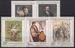 Tschechoslowakei 1974 Kunstwerke Aus Den Nationalgalerien 2232/36 Postfrisch - Unused Stamps
