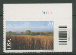 USA 2001 Landschaften Prärie 3442 Ecke Mit Plattennummer Postfrisch - Neufs