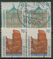 Bund 1990 Sehenswürdigkeiten SWK Waagerechtes Paar 1468/69 Gestempelt - Used Stamps