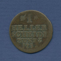 Hessen-Kassel 1 Heller 1732, Friedrich I., Schütz 1574.1, Ss/s (m6489) - Small Coins & Other Subdivisions